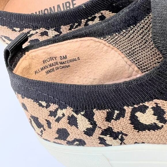 Cushionaire Rory Women's Knit Leopard Print Stretch Slip-On Sneaker Size 8 - Picture 6 of 7